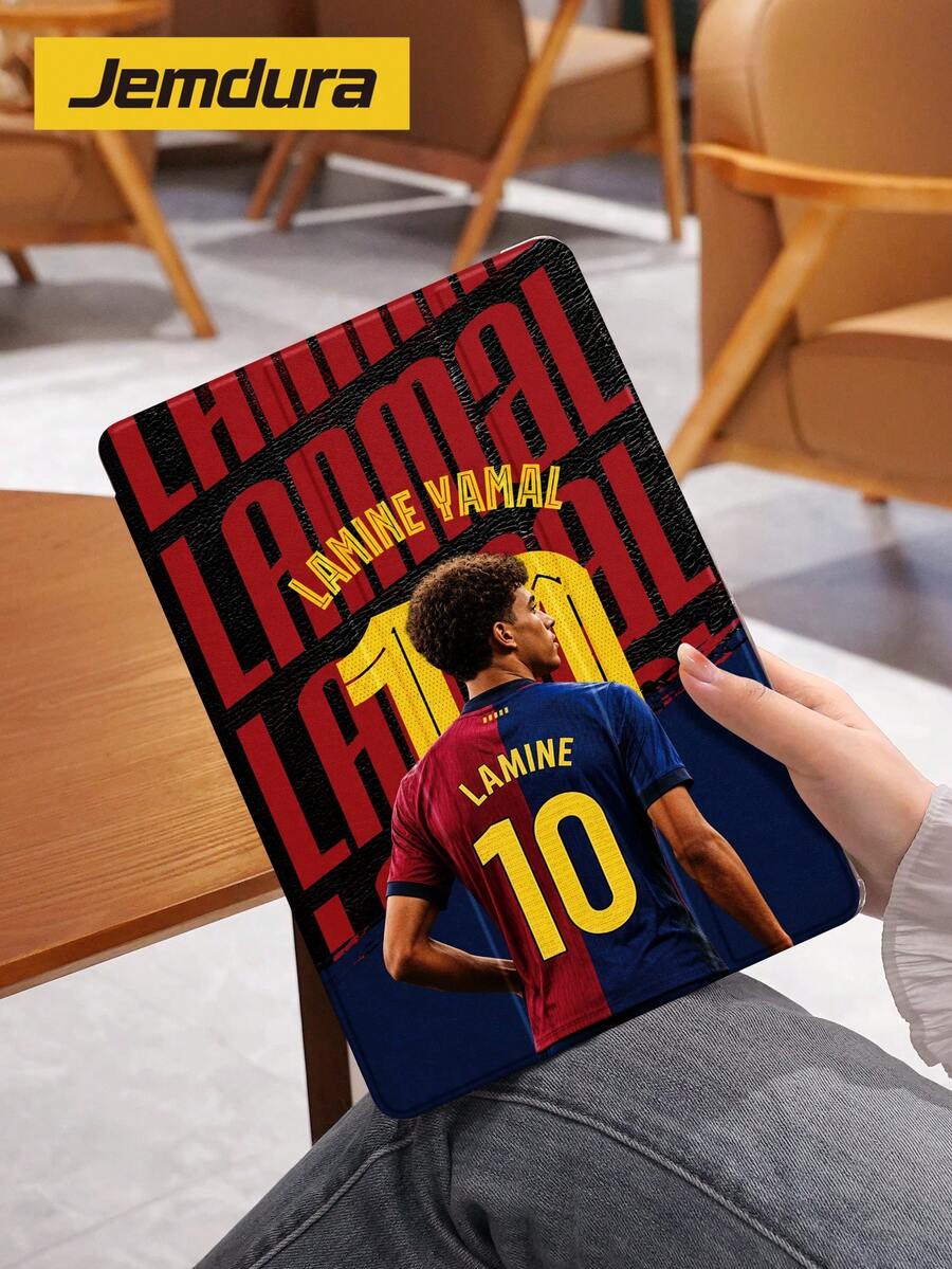 World Cup Football Boy Pattern Design Tablet Protective Case, Tri-Fold Stand Protective Shell, Compatible With IPad (A16) 11 Inch 11th Generation 2025/10th Generation / 10.2 Inch Pro 2021/2020, Galaxy Tab A8 10.5 Inch 2022, Matepad 10.4/ Tab/, Anti-Drop, With Pen Slot, Supports Sleep/Wake, Gift For Kids / Gift For Family. - Multicolor - View 1