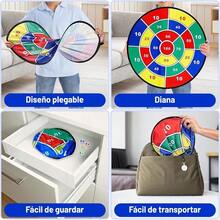 Diana para Dardos para niños, Juego de Dardos Plegable Grande de 72 cm, 8 Dardo con Bolas Adhesivas, Juego de Dardo Interactivo para Interiores y Exteriores para niños, Regalos de Navidad - Multicolor - Ver 4