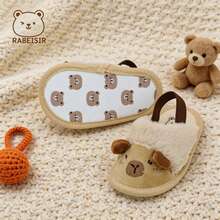 Sandal Bayi Lucu Berbahan Plush untuk Musim Gugur/Dingin, Sepatu Jalan Bayi Usia 0-1 Tahun Gaya Capybara - Unta - View 5