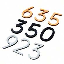 10cm Large Self-Adhesive Acrylic Door Number, Black White Gold Silver Modern Style Address Numbers, Suitable For Mailbox, Home, Office, Hotel, Easy Installation, No Nails Or Tools Needed - Multicolor - View 2