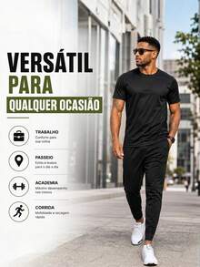 Men's Dry Fit Short Sleeve T-Shirt For Training, Gym, Running, Walking, Fitness - 彩色 - 查看 4