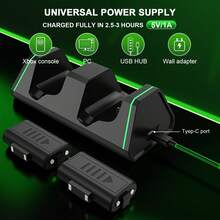 Handlebar Dual-Charging Charging Base With 2 Batteries, Red And Green LED Charging Indicator Lights, 2.5-Hour Fast Charging,Compatible With Xb Full Series Handlebars. - View 6