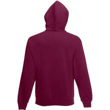 Fruit Of The Loom Mens Hooded Zip Sweatshirt Front Pouch Pockets 5szs - Burgundy - View 2