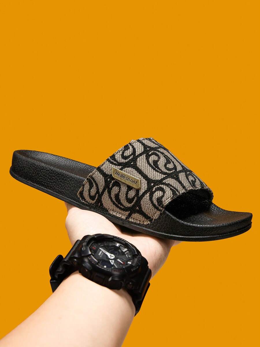 Men's Spring To Summer Personalized Slippers, EVA Indoor Leisure Slippers - Black - View 1