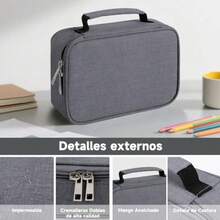 Estuche para Lápices de Gran Capacidad 72 ranuras Multifuncional Bolígrafos de gran capacidad Porta fundas con 2 fundas extraíbles Portátil Estuche para Lápices de Multifuncional - negro - Ver 4