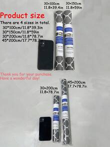 1 捲白色透明櫥櫃襯墊，適用於廚房櫥櫃、抽屜、冰箱等，防滑、EVA 防水，可用於浴室、廚房、儲藏室。(11.8*59 英吋) - 白色 - 查看 8