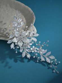 1pc Elegant Plant-Inspired Iron Hair Clip Bridal Wedding Hair Accessory For All Seasons - Color - View 3