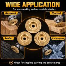 Angle Grinder Polishing Pad, Wood Carving Disc Set, Tungsten Carbide Grinding Wheel And Shaping Disc Attachments For Grinders, Wood Cutting, Sanding, Polishing And Surface Finishing (Mix) - A - View 7