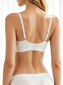 2pcs Women's Seamless Wireless Bra Set, Comfortable Invisible Push Up T-Shirt Bras, Adjustable Straps Everyday Bralette - Multicolor - View 4
