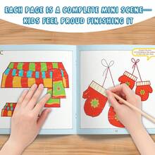 Fun Connect-The-Dots Coloring Series, Shape Drawing And Color Exploration, Focus Training Interactive Bestselling Holiday Gift, Suitable For Daily Learning And Entertainment, Enhances Observation, Concentration And Logical Thinking Skills - 趣味塗色系列 - 查看 8