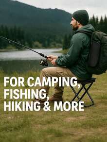 Customizable Folding Travel Chair, Fishing Folding Chair, Sturdy And Durable Seat, Perfect For Camping, Fishing And Outdoor Use, Stable And No Wobble, Camping Chair, Portable Design, Camping Gear, Portable Seat, Space-Saving Furniture, Lightweight Structure, Outdoor Adventure Enthusiasts - Multicolor - View 4