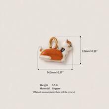 1pc Colorful Small Animal Mushroom Pendant, Exquisite Cute Style, 14k Gold Plated, Copper Material, Designed For Daily Small Parties And Family Gatherings, Cute Jewelry, Daily Charm Jewelry, Small Accessories, Pendant For Jewelry Making, High-End Jewelry, Stainless Steel Accessories - Multicolor - View 21