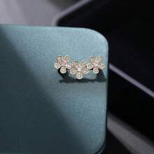 1pc 2PCS Small Flower Exquisite Brooch Pin For Clothing, Simple Shirt Anti-Exposure Button Collar Decoration Design Niche Brooch - Multicolor - View 6