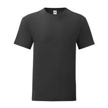 Fruit Of The Loom Mens Iconic 150 T-Shirt - Black - View 1