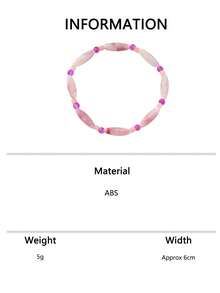 1 buah/5 buah Gelang Elastis Manik-Manik Warna Kontras Desain Fashion Dapat Ditumpuk DIY Gelang Multi-Bangku Perhiasan untuk Pemakaian Sehari-hari Wanita Hadiah Liburan - gelang manik-manik - View 6