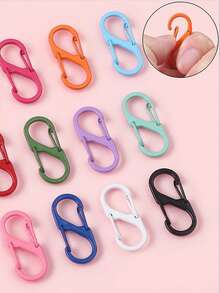 Anti-Theft Backpack Zipper Lock Set Dual S-Type Double Opening Carabiner Clip For Women Men Travelers Portable Zipper Clips For Backpack Luggage Suitcase Purse Pull Replacement Cruise Camping Beach Holiday Back To School Travel Essentials - Multicolor - View 4