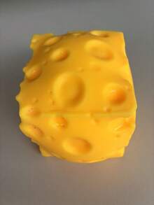 Juguete de estrés realista de queso grande para apretar, bola de tofu creativa de rebote lento, bola de alivio de presión portátil, regalo de broma divertido para adultos, juguete de apretar novedoso para adultos, regalo perfecto de cumpleaños o festivo, queso blando - Multicolor - Ver 10