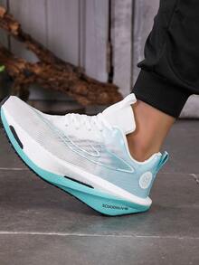 1 Pair Men's Mesh Breathable Popcorn Soft Sole Lightweight Running Shoes Outdoor Exercise Road Running Shoes Youth Sports Class Suitable For All Seasons - Mint Blue - View 6