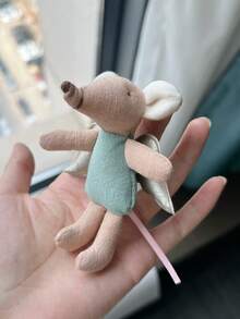 [Bayi Tikus Malaikat] 1 buah Boneka Tikus Mini Kain Buatan Tangan 10,5 cm untuk Bermain Peran dan Interaksi - Bayi Tikus Malaikat - View 10
