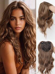 Synthetic Topper Clip In Hair Extensions With Bangs For Women Increase The Amount Of Hair On The Top Of The Head Cover The White,Breathable And Heat-Resistant For Daily Use, Halloween - Multicolor - View 2