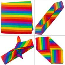 2pcs Rainbow Pride Headband, Pride Month Headband Scarf, Parade Party Holiday Multi-Functional Hairband Neck Scarf,Halloween - Multicolor - View 6