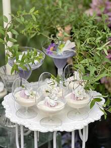 50ml/1.76oz Plastic Dessert Cups With Feet, Suitable For Mousse Cake, Desserts, Pudding, Jelly, Tiramisu, Thickened Durable And Portable, Creative Design With Stable Base, Suitable For Restaurants, Cafes, Bakeries, Dessert Shops, Takeout And Holiday Parties - Multicolor - View 4