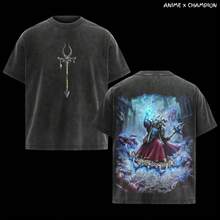 Camiseta gráfica  40K AHRIMAN Thousand Sons con efecto lavado, diseño vintage, camiseta de hombre de tela de algodón, cuello redondo, manga corta, suave, regalos, ropa de hombre, ro - Negro - Ver 1