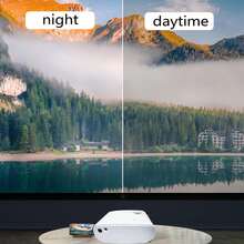 1080P Native Resolution Projector, Full HD Outdoor Movie Projector, Home Theater Video Projector, Up To 150-Inch Large Screen, Compatible With HD/USB/AV/Smartphone/Laptop, Suitable For Home Use - View 5