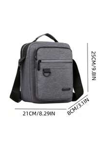 1pc Solid Color Nylon Fabric Zipper Closure Fashion Niche Design Single Compartment Underarm Crossbody Bag Suitable For Women's Travel, Commuting, Shopping, And Travel - Grey - View 5