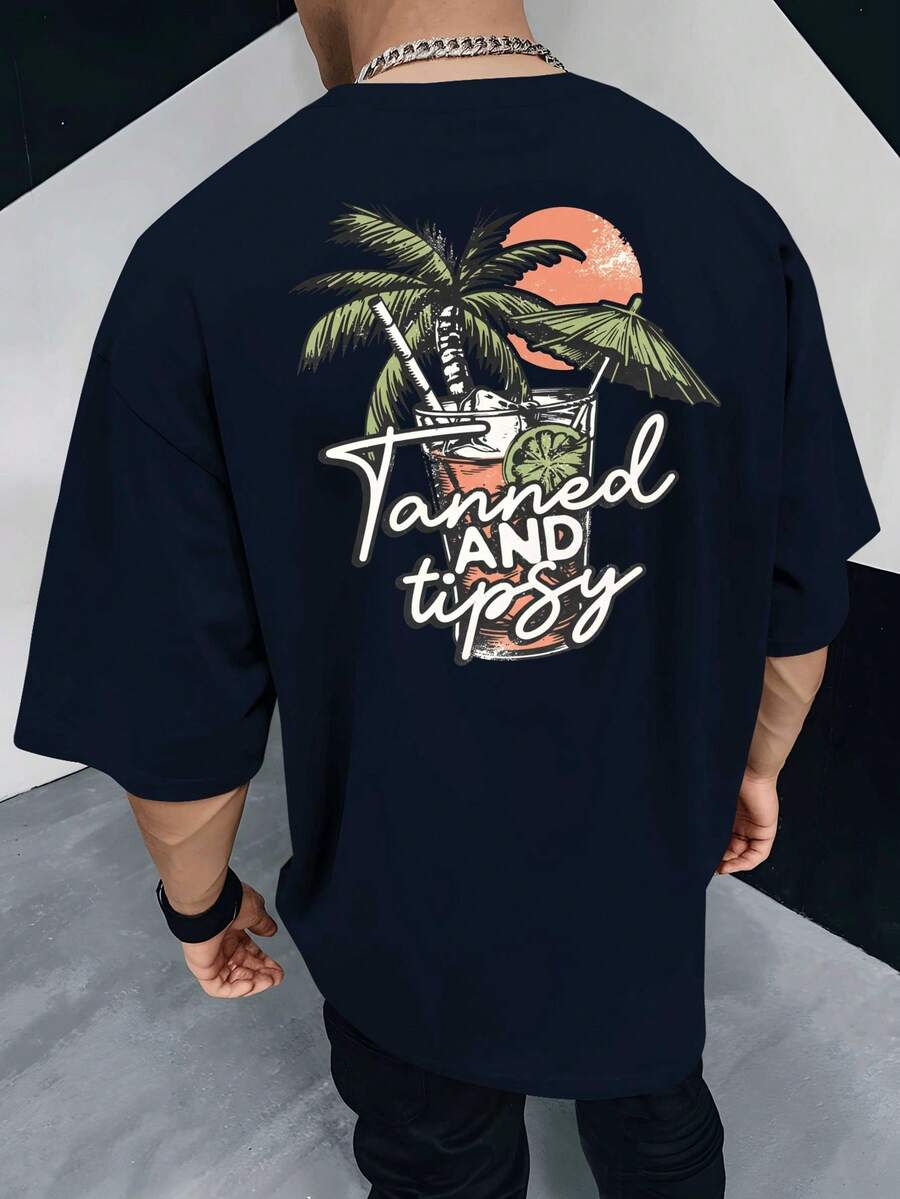 Men T-Shirts - 黑色 - 查看 1