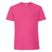 Fruit Of The Loom Mens Ringspun Premium T-Shirt - Fuchsia - View 1