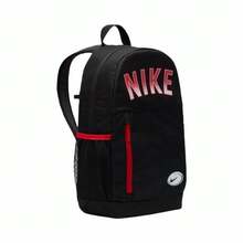 Nike Casual, Large-Capacity, Multi-Functional Zippered Fabric Backpack/Backpack, Regular Style, Unisex, Couple Style, Black And Red. - Black - View 8