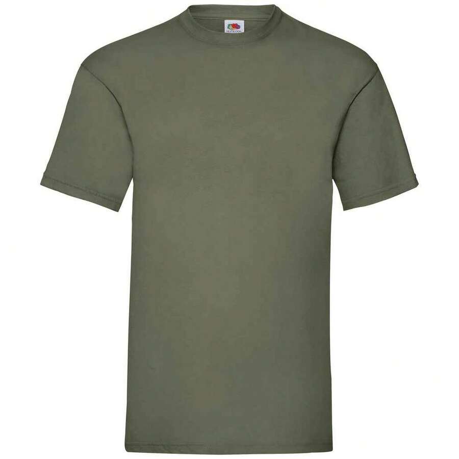 Fruit Of The Loom Mens Valueweight T-Shirt - 經典橄欖 - 查看 1