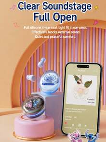 OTN Y091 Auriculares Bluetooth para Dormir con Licencia Oficial de Disney, Diseño Intraural Amigable con la Piel, Ajuste , Compatible con Android, iOS y Otros Sistemas Principales - Ver 6