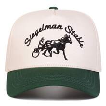 1件 SLEGELMAN STABLE 女款卡車司機帽，個性化字母刺繡棒球帽，街頭時尚五片式帽子，戶外防曬休閒帽，適合春/秋季旅行、海邊度假 - 彩色 - 查看 11