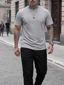 Camiseta de hombre de cuello redondo DEWBERRY - Gris - Ver 2