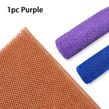 1pc African Bath Sponge, African Mesh Long Bath Sponge, Exfoliating Body Scrub, Back Scrub, Smooth Skin, Perfect For Daily Use - Violet Purple - View 7