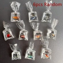 Simulated Water Bag Fish Fridge Magnets, Resin Goldfish Bag Shaped Refrigerator Stickers, Cartoon Ocean Tropical Small Fish Decorative Magnets, Ocean Aquatic Life Refrigerator Decor, Refrigerator Stickers For Kitchen, Office Decoration - Multicolor - View 2