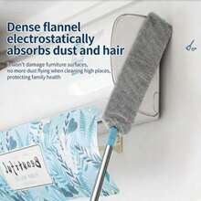 Extendable Dusting Mop, Microfiber Dusting Cloth For Under Bed Cleaning, Sofa Crevice Wiping, Extendable Mop For Floor Cleaning, Home Cleaning Supplies, School Seasonal Cleaning Tools - Ultra-thin Mop Cloth - View 6