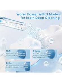 Fio Dental Elétrico, Irrigador Oral Portátil com 3 Modos e 4 Bicos, Escova de Dentes com Bateria Recarregável USB Sem Fio de 800mAh, Adequado para Viagem, Casa, Aparelhos e Cuidados Dentários, Perfeito como Presente de Feriado - Rosa chiclete - Visão 7