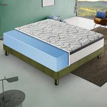 MATERASSIEDOGHE Memory Foam Mattress, 30 Cm Thick, With Differentiated Support Zones, Orthopedic And Non-Deformable, RELAXING CARBON Covering - White - View 5