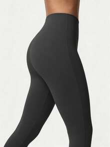 Women's High Waist Pocket Yoga Leggings, Slimming Soft Comfortable, Fitness Running Daily Base Layer Sports Black - Black - View 5