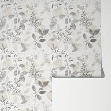 1 Roll 17.7 * 78.7/118.1 Inch Imitation Oil Painting Gray Watercolor Eucalyptus Leaf Self-Adhesive Wallpaper, Waterproof Peel And Stick Wallpaper, Suitable For Artistic Decoration Of Living Room And Bedroom Walls, DIY, Tenant's Old Wall Renovation - A - View 7