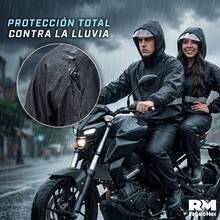 Waterproof Motorcycle Suit: Jacket With Hood, Visor, And Pants With Reflective Strips - A - View 8