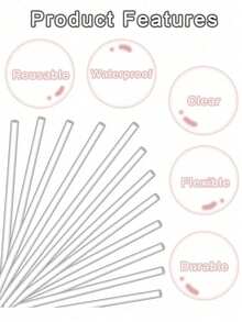 100 piezas Palitos de piruleta de acrílico, palitos transparentes para piruletas de pastel y caramelos, agitadores de cóctel reutilizables, adecuados para bodas, Navidad, cumpleaños, decoración de pasteles, chocolate, galletas, postres DIY - Multicolor - Ver 8
