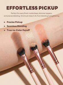 MAANGE 15/16-teiliges professionelles tragbares Make-up-Pinselset mit Reise-Make-up-Tasche, vollständiges Make-up-Werkzeugset einschließlich Foundation-Pinsel, Puder-Pinsel, Rouge-Pinsel, Lidschatten-Pinsel, Eyeliner-Pinsel, Augenbrauen-Pinsel, Wimpern-Pinsel, Verblend-Pinsel, Concealer-Pinsel und Detail-Pinsel, geeignet für Zuhause, Reisen oder Outdoor-Einsatz, Make-up-Pinsel-Geschenkset für Frauen und Mädchen - Verschiedenfarbig - Übersicht 12