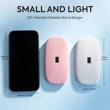 Lámpara de uñas LED UV mini, máquina de terapia LED profesional con 4 modos de temporización, esmalte de uñas en gel de curado rápido, adecuado para uso en salón de uñas - Blanco - Ver 6