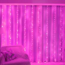 1 Set USB Powered LED Curtain Lights With Remote Control, 8 Lighting Modes, Fairy String Lights For Birthday, Room, Bedroom, Wall, Wedding, Party, Halloween, Christmas Holiday Decoration - USB插頭窗簾燈 - 查看 27