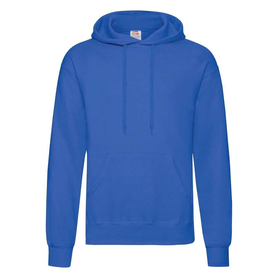 Fruit Of The Loom Unisex Adults Classic Hooded Sweatshirt - Royal Blue - View 1