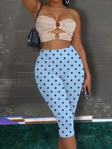 SDNGED Summer Comfortable Leopard Print Skinny Shorts For Sexy Lady - Blue - View 3
